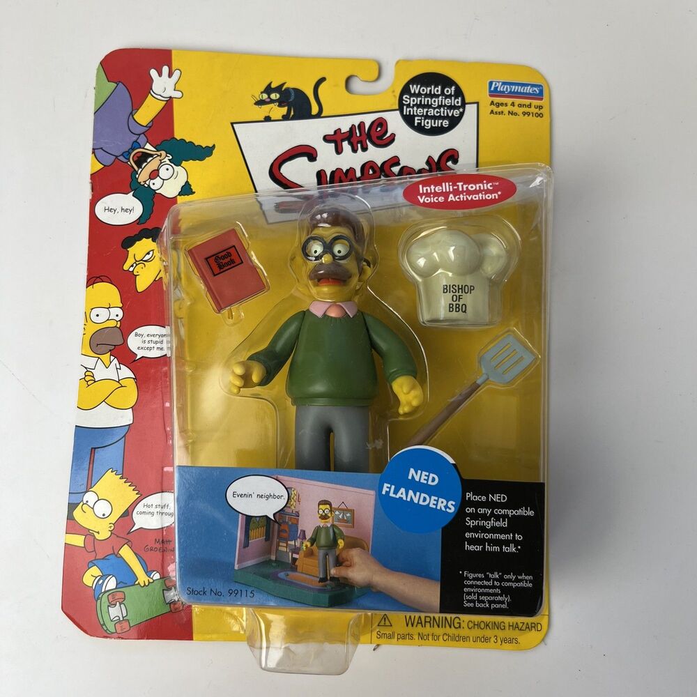 The Simpsons World of Springfield Ned Flanders Bishop Of BBQ Action Figure